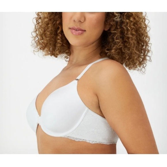 Maidenform Women's White One Fab Fit Everyday Full Coverage T-Back Bra Size 40B - Picture 3 of 8